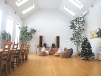 Дом с уникальным залом  Уникальный зал с панорамными и мансардными окнами 0